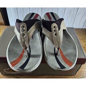 Womens Low Wedge Beige Non Slip Sandals Faux Leather Size 7 New in Box